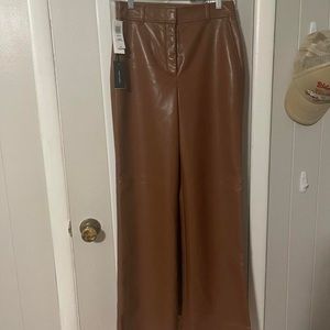 Aritzia brown leather babaton pants